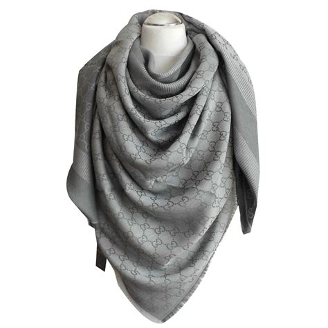 foulard gucci grigio|GUCCI Women's Scarves And Foulards .